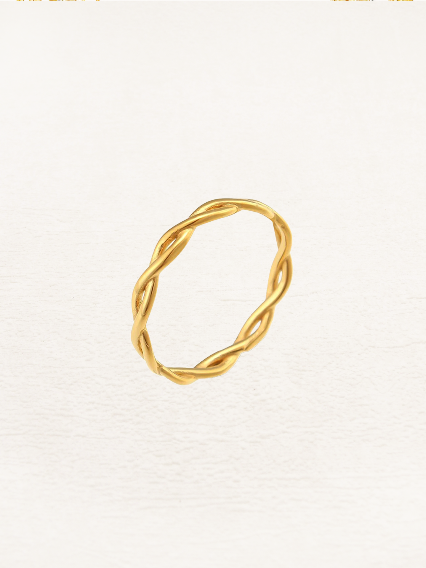 Sharon Gevlochten Delicate Ring Goud