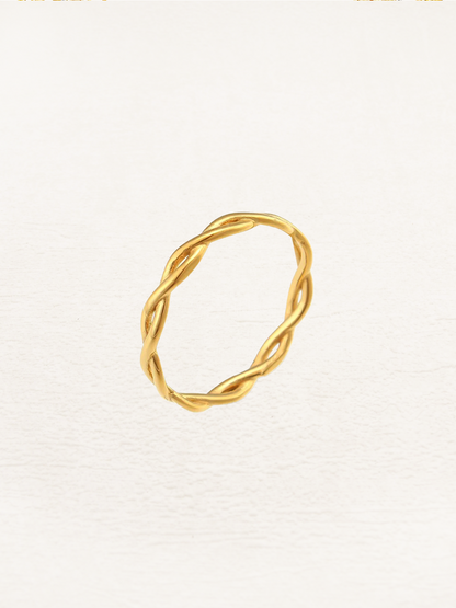 Sharon Gevlochten Delicate Ring Goud