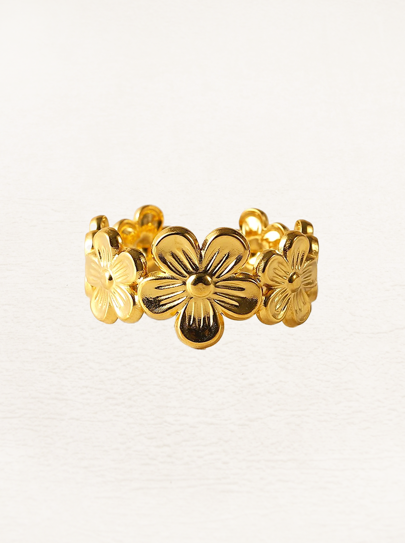 Cameron Flower Ring Goud