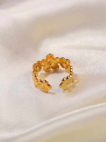 Cameron Flower Ring Goud