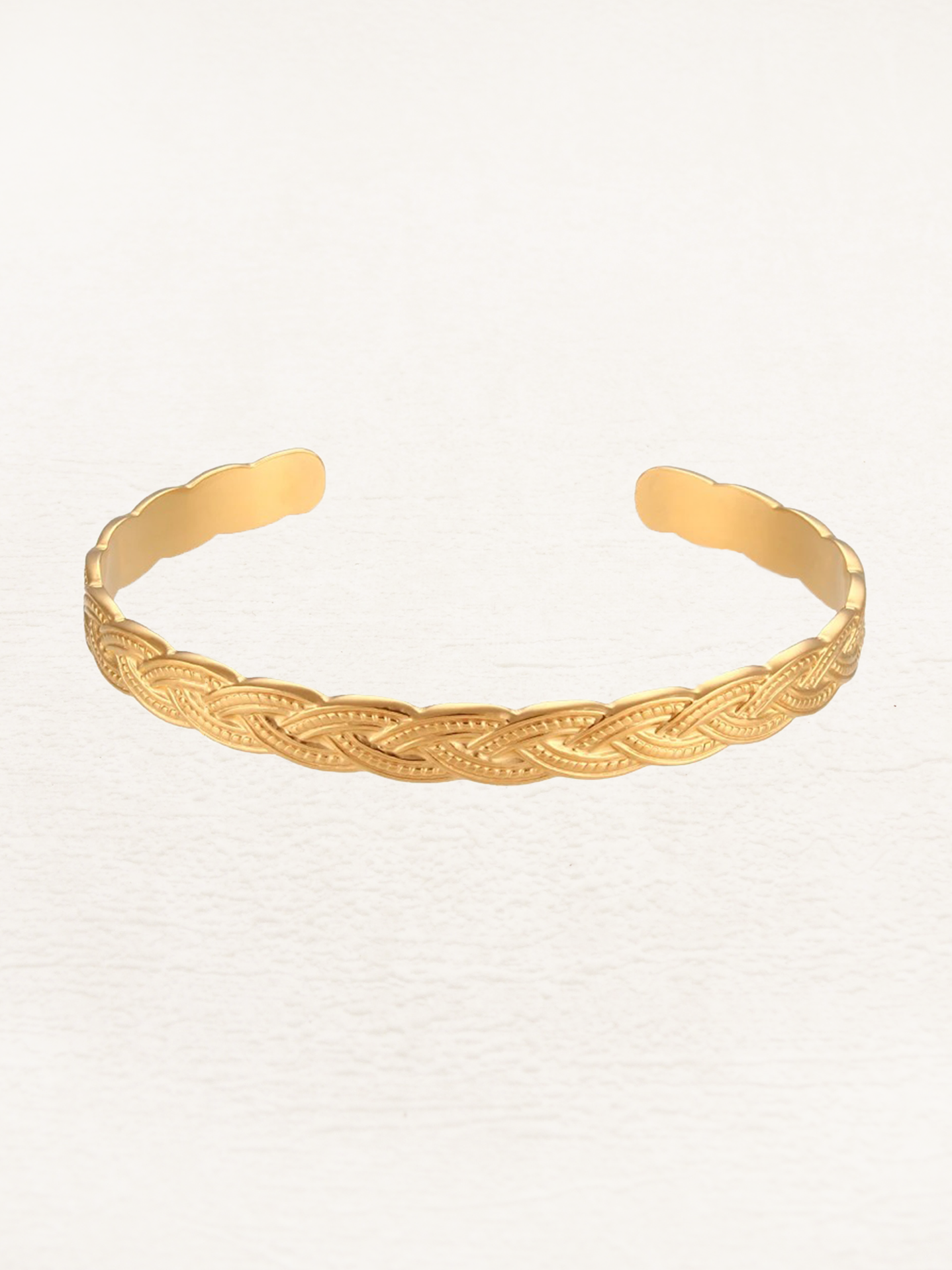 Claire Gevlochten Bangle Goud - Rosa Jewels