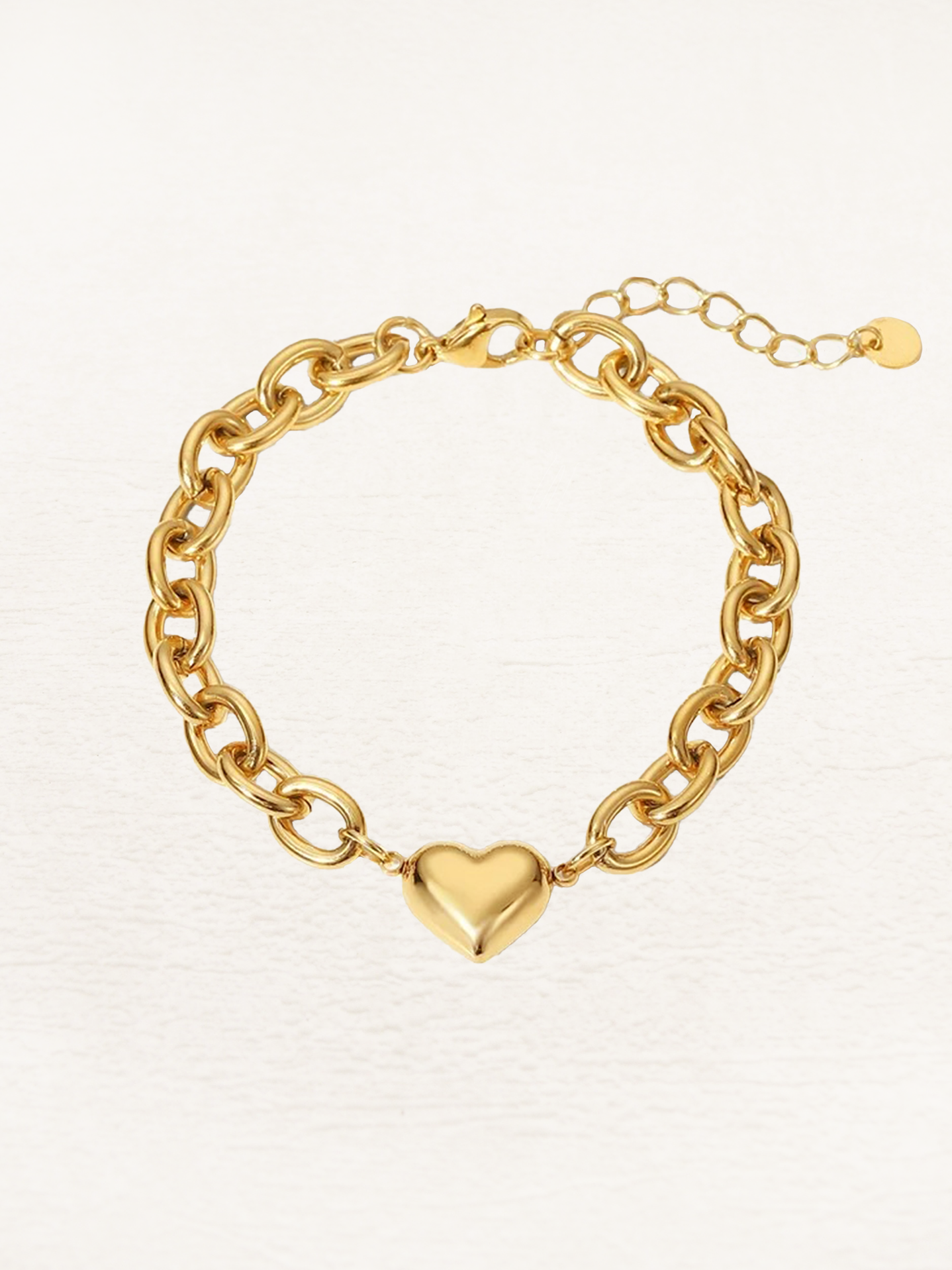 Courteney Chunky Hartjes Armband Goud