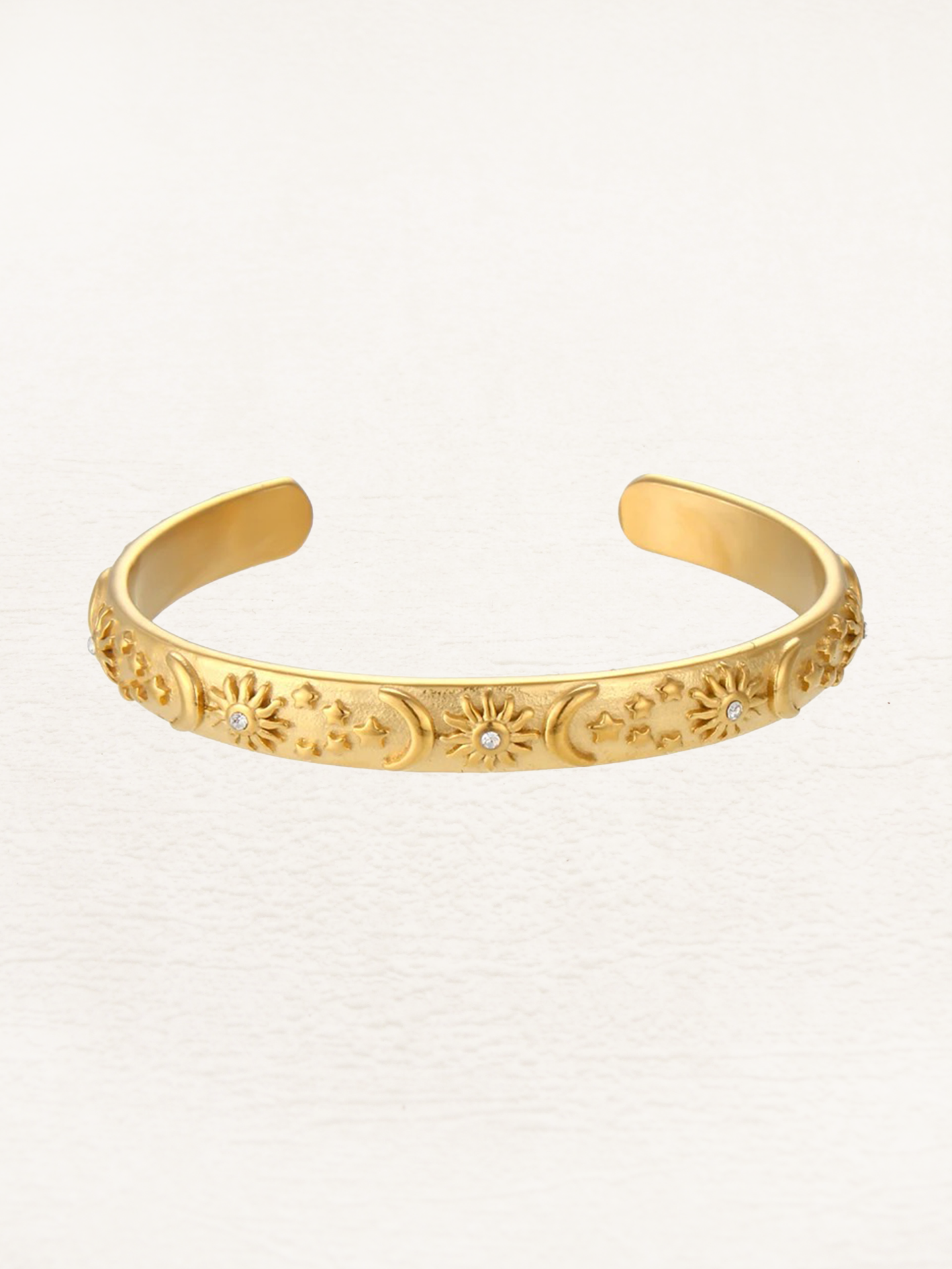 Crystal Zon & Maan Bangle Goud - Rosa Jewels