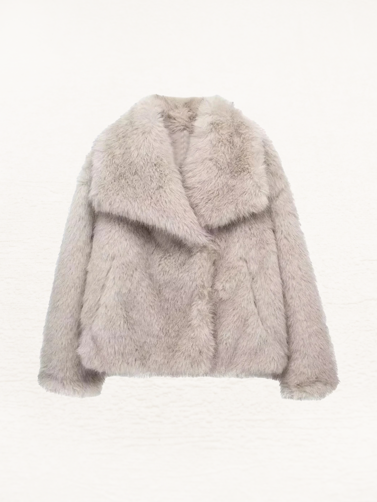 Cynthia Faux Fur Winterjas Dames | Vrouwen Herfstjas Bont Grijs/ Beige