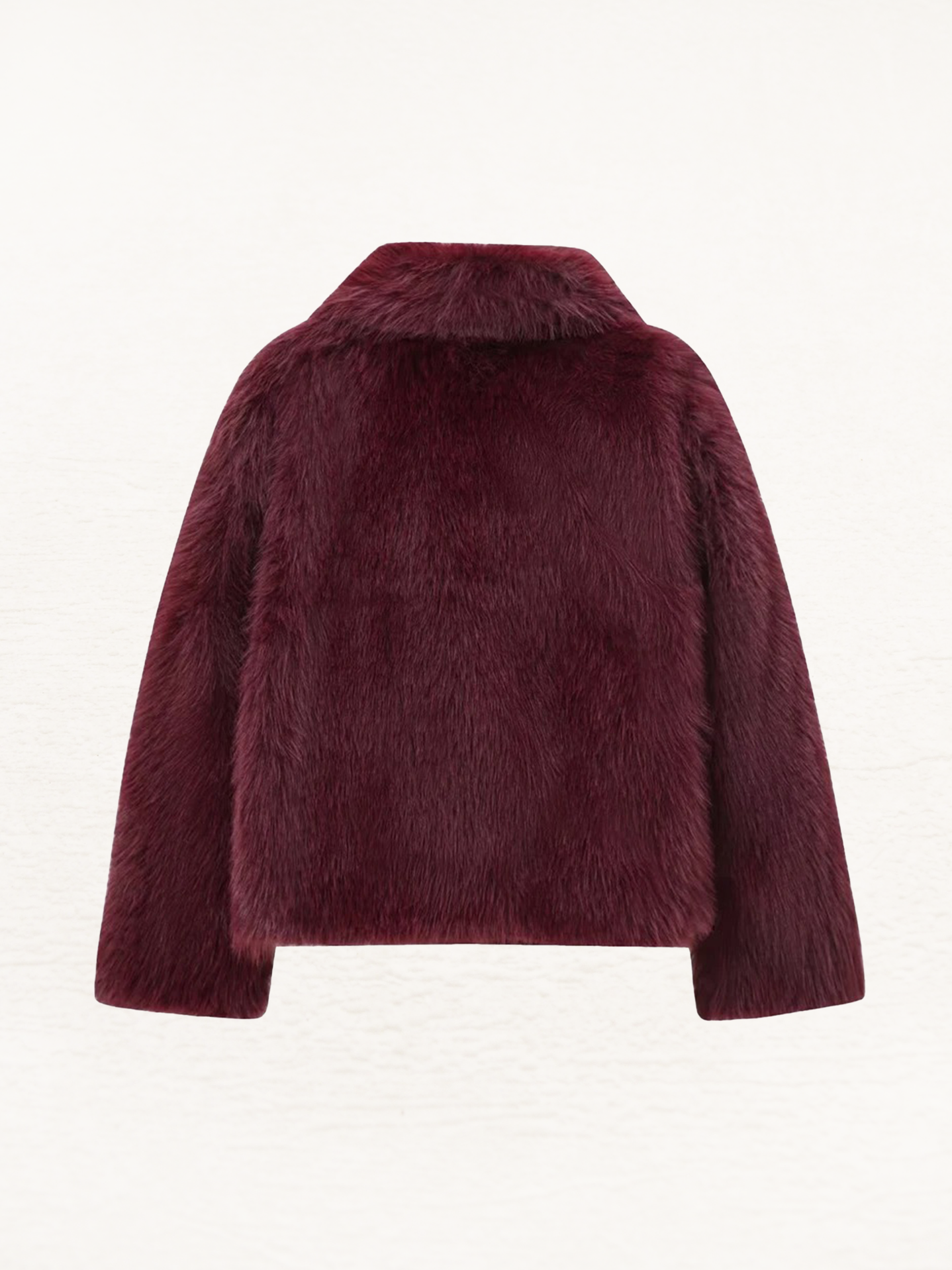 Cynthia Faux Fur Winterjas Dames | Vrouwen Herfstjas Bont Burgundy Rood