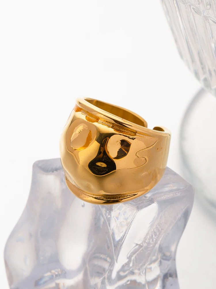 Dasha Chunky Statement Ring Verstelbaar Goud