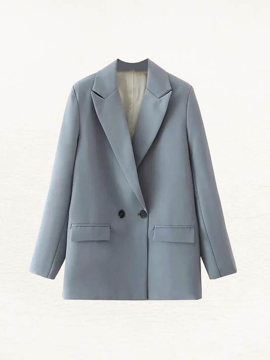 Xara Vintage Blazer Jas Dames | Vrouwen Herfstjas Grijs