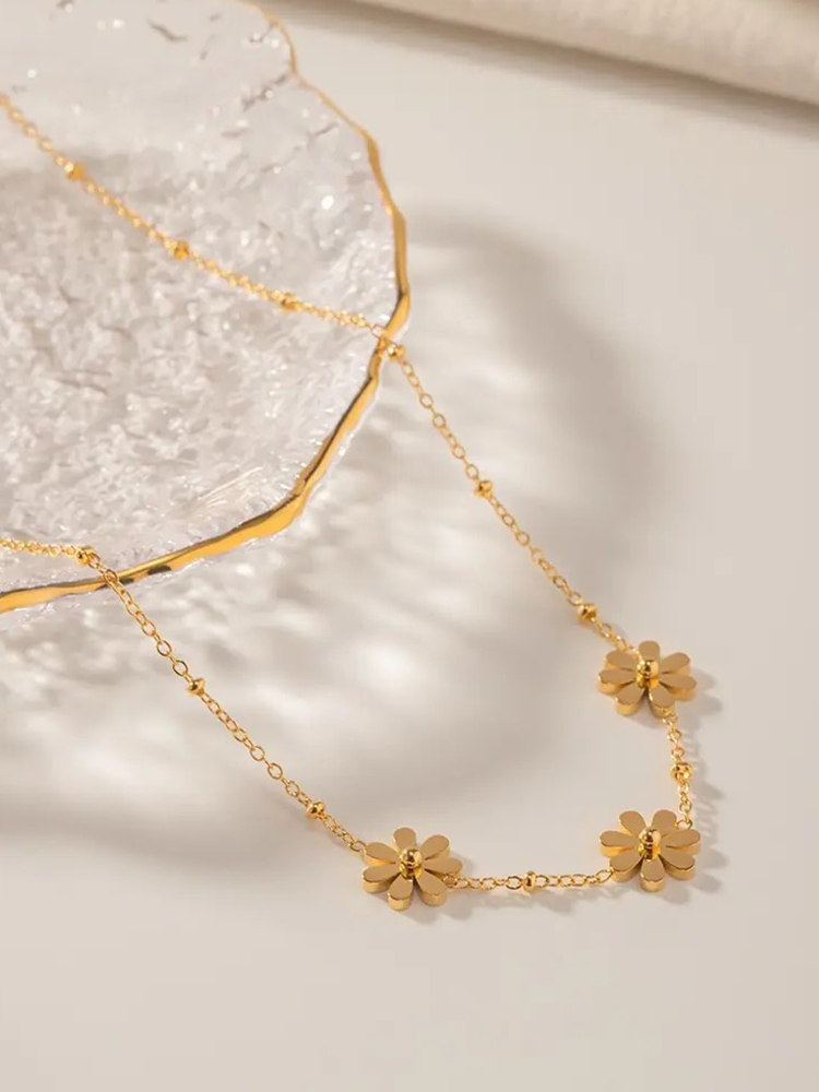 Elle Flower Ketting Goud