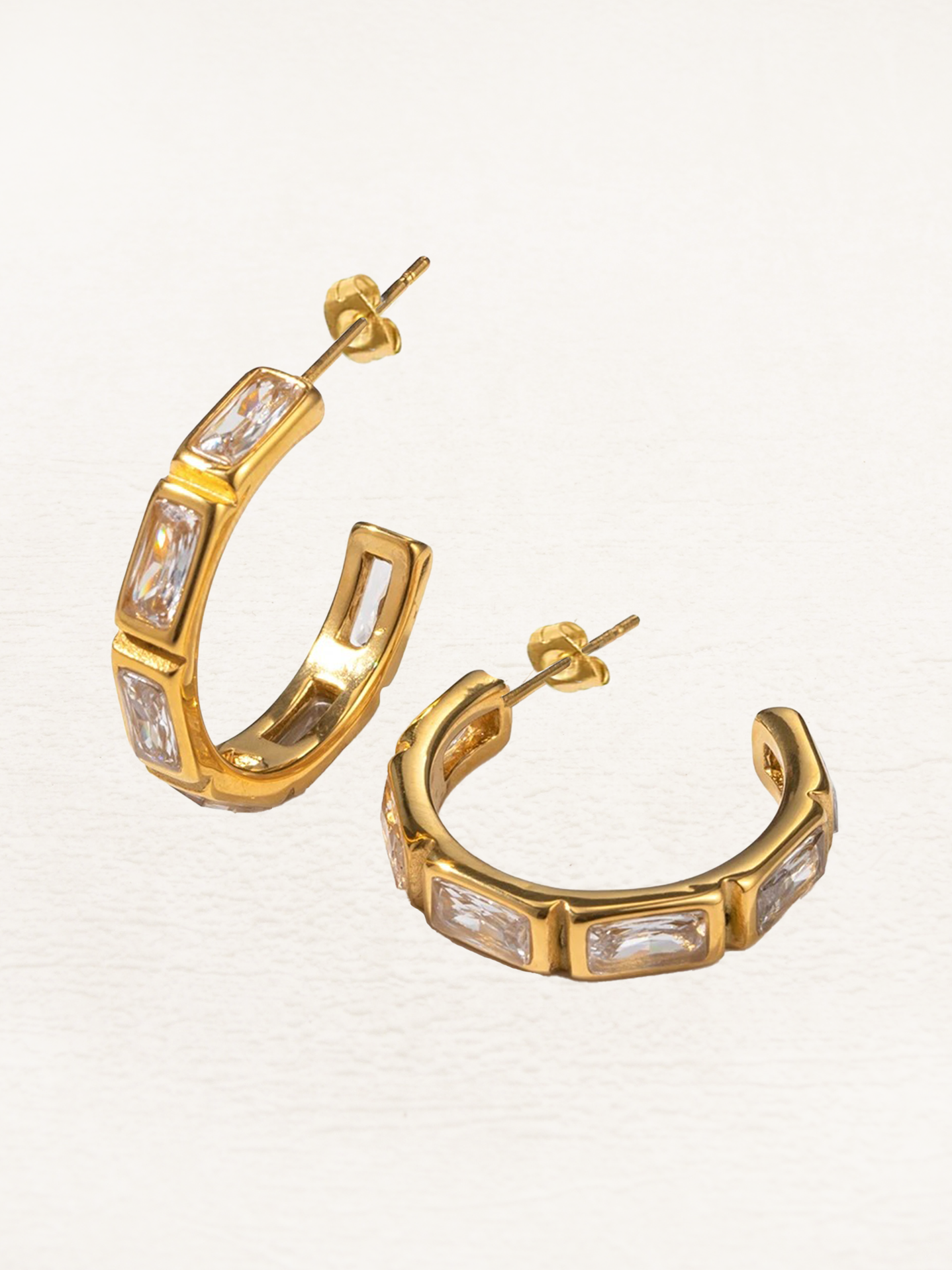 Elodie Zirkonia Hoops - Rosa Jewels