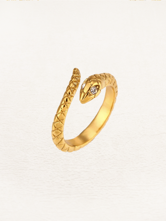 Féline Verstelbare Snake Ring Goud