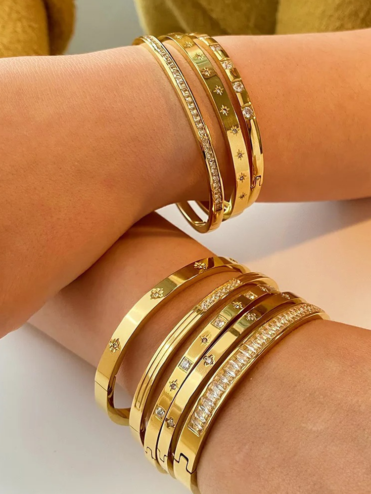 Chiara Zirkonia Bangle Goud