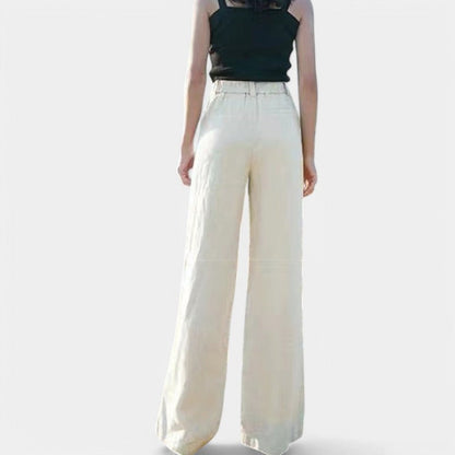 Virelle Pantalon - Linnen broek met rechte pijpen voor dames