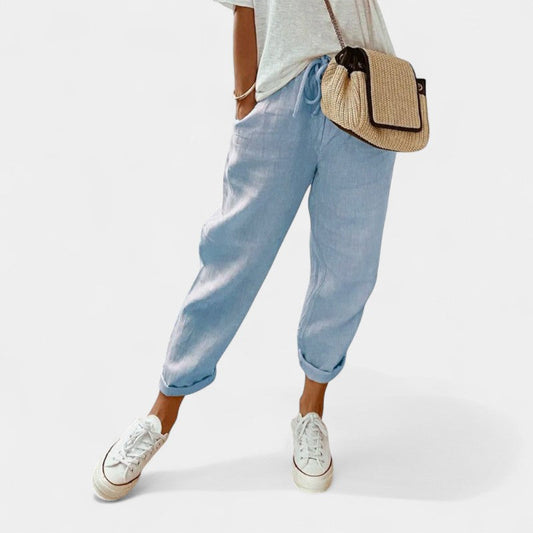 Virelle Broek - Dames driekwart linnen broek voor de zomer