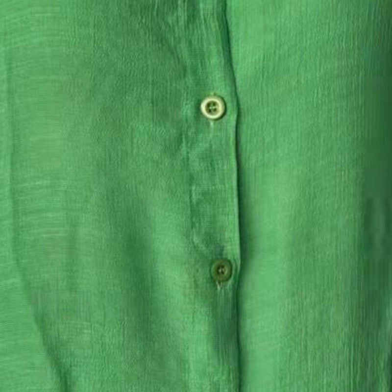 Virelle Blouse - Lange linnen blouse voor dames met korte mouwen