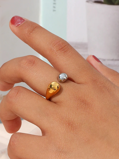 Liv Druppel Ring Goud-Zilver - Rosa Jewels