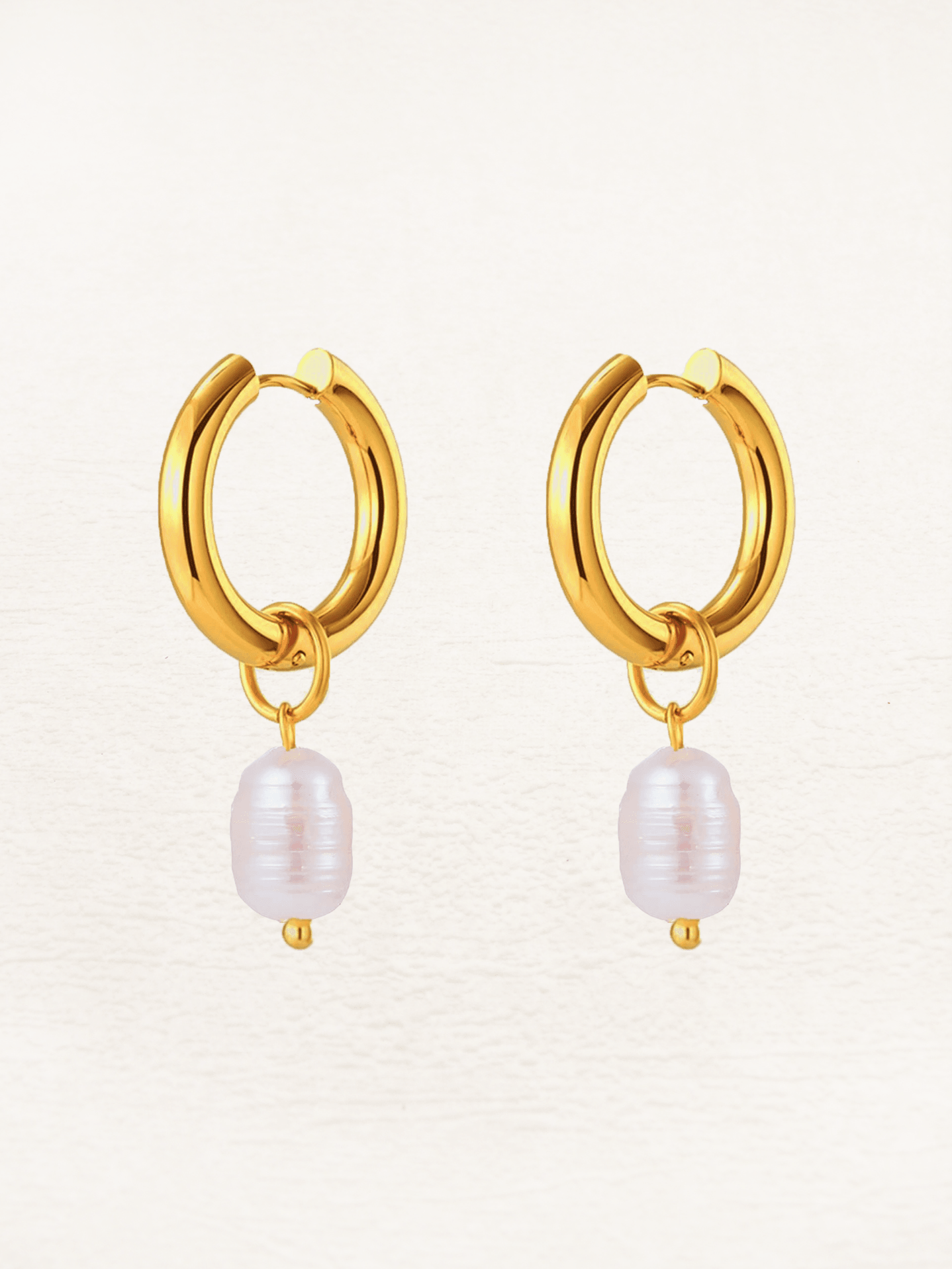 Lucy Parel Hoops - Rosa Jewels