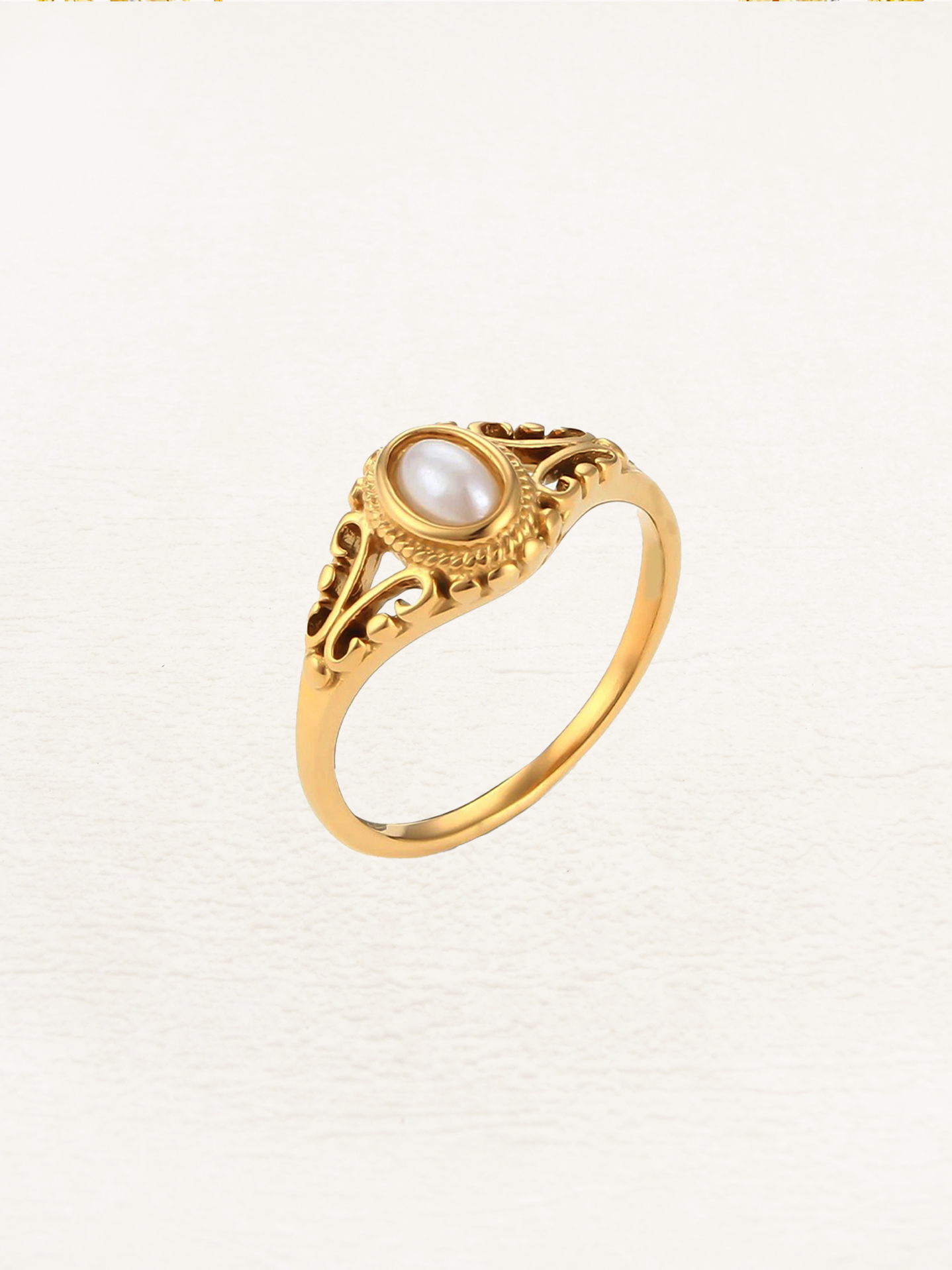 Mabel Parel Ring Goud