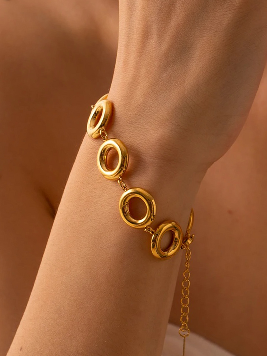 Maya Cirkel Statement Armband Goud