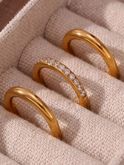 Mia Zirkonia Ring Set Goud