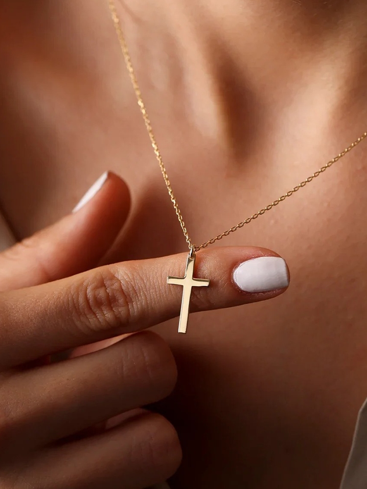 Nora Minimalistische Kruis Ketting