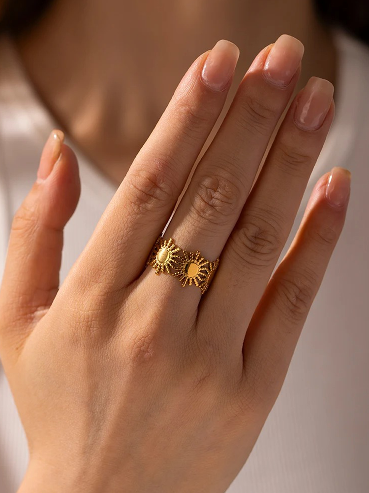 Penélope Elegante Zon Ring Goud