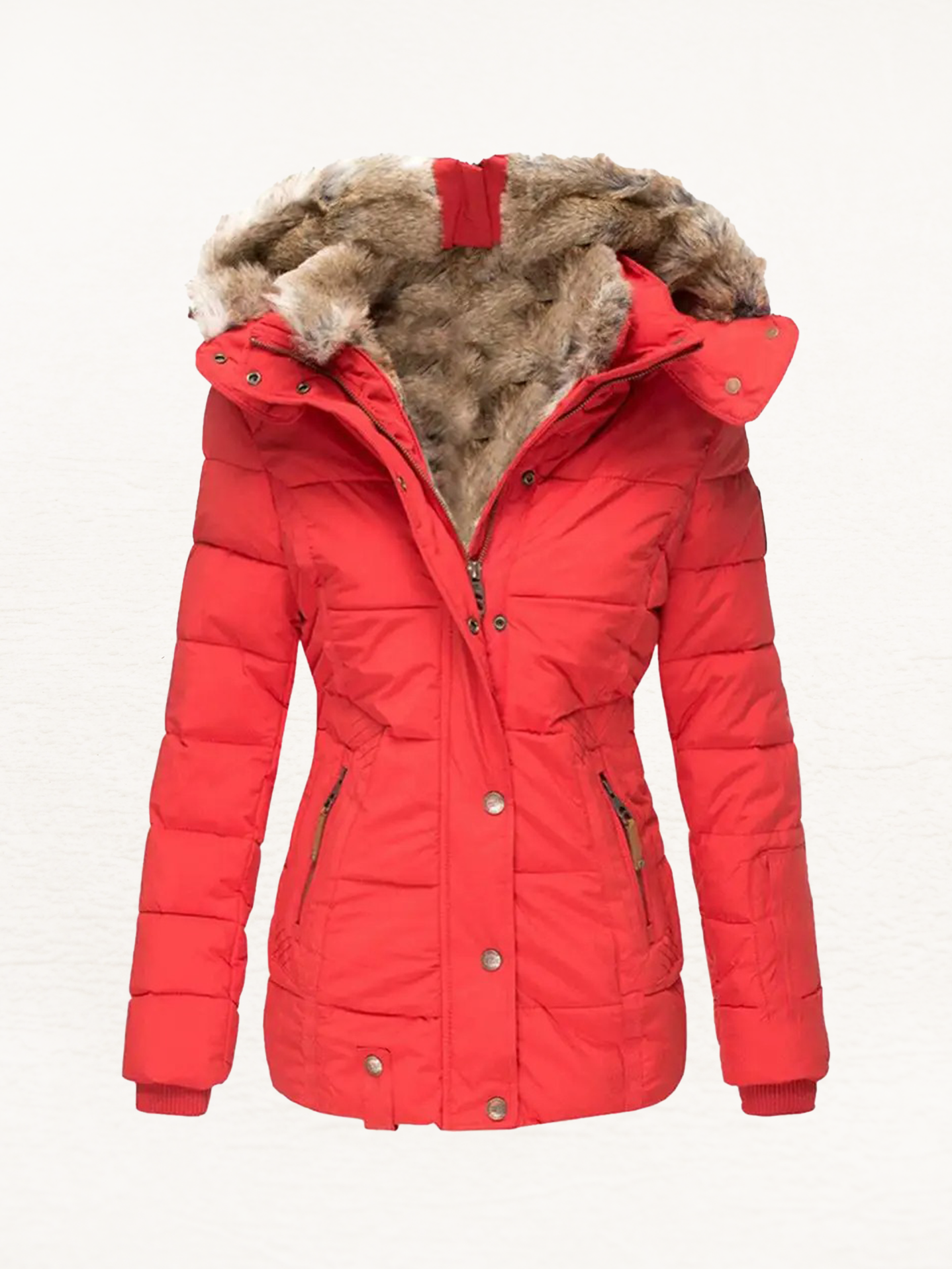 Quinley Gewatteerde Damesjas Winter | Parka Jas Met Capuchon Vrouw | Warme Herfstjas Bont