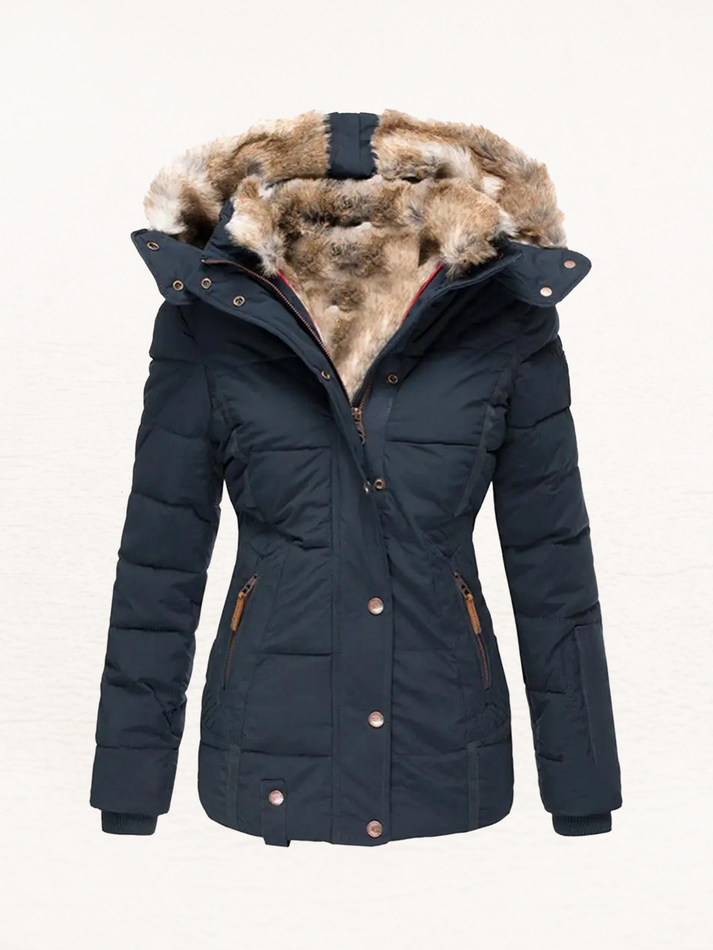 Quinley Gewatteerde Damesjas Winter | Parka Jas Met Capuchon Vrouw | Warme Herfstjas Bont