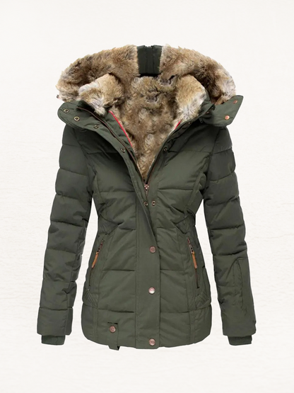 Quinley Gewatteerde Damesjas Winter | Parka Jas Met Capuchon Vrouw | Warme Herfstjas Bont