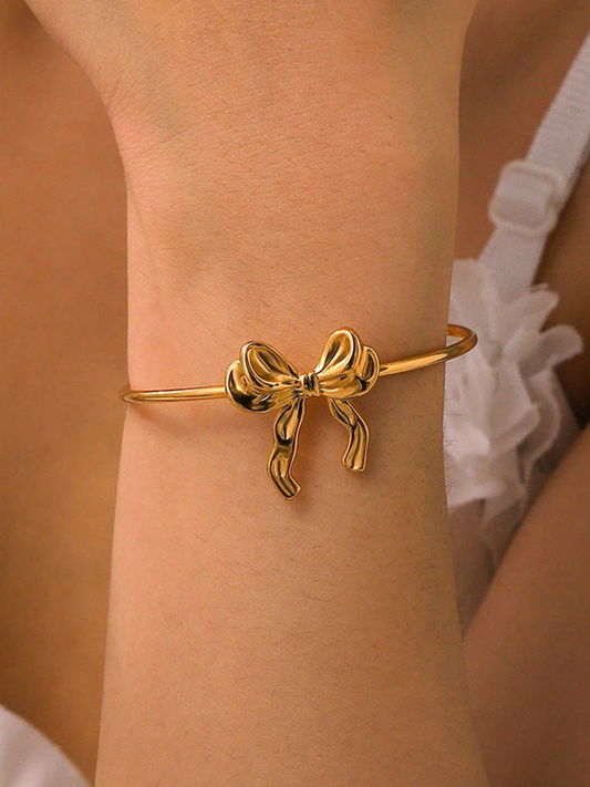 Rosanne Strikjes Bangle Armband Goud