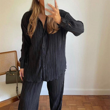 Nadia Loungeset | Kleurrijke & Stijlvolle Combiset Dames | Zomerse Kledingseet | Blouse + Broek Set