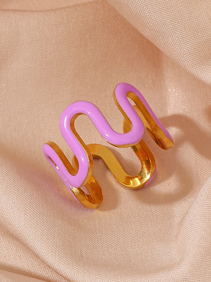 Soof Y2K Golf Wave Ring Roze