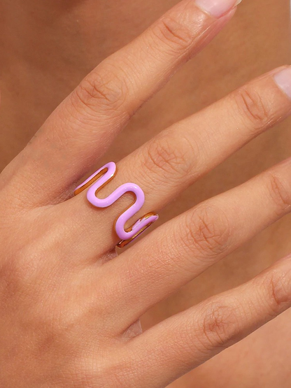 Soof Y2K Golf Wave Ring Roze