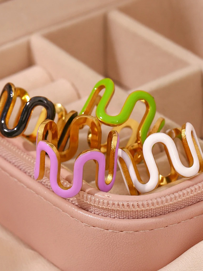 Soof Y2K Golf Wave Ring Roze