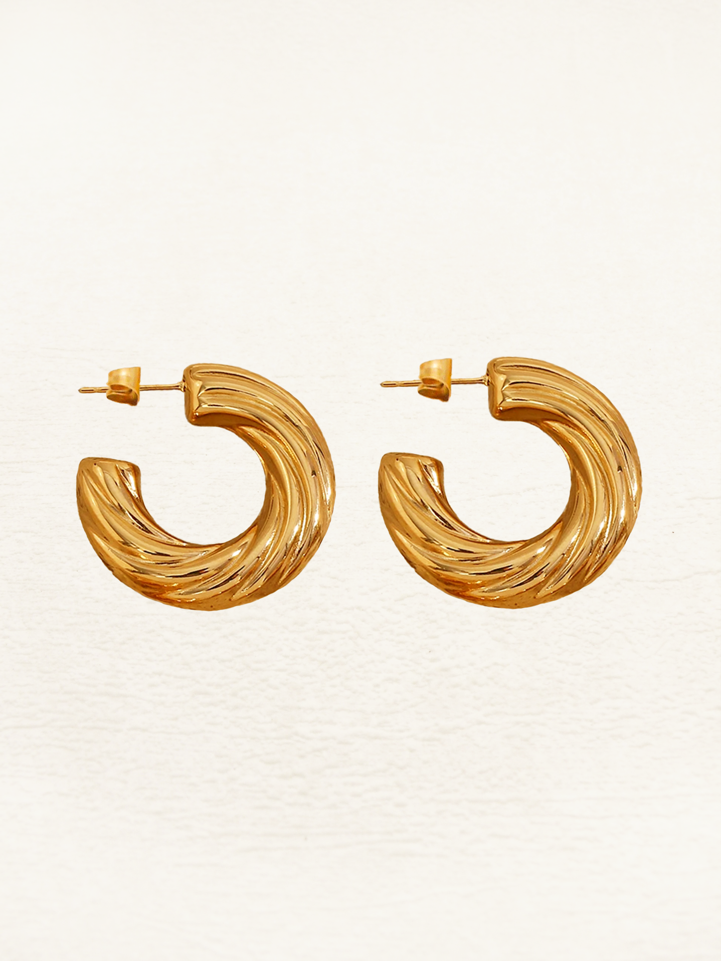 Sophie Twisted Hoops 25 mm - Rosa Jewels