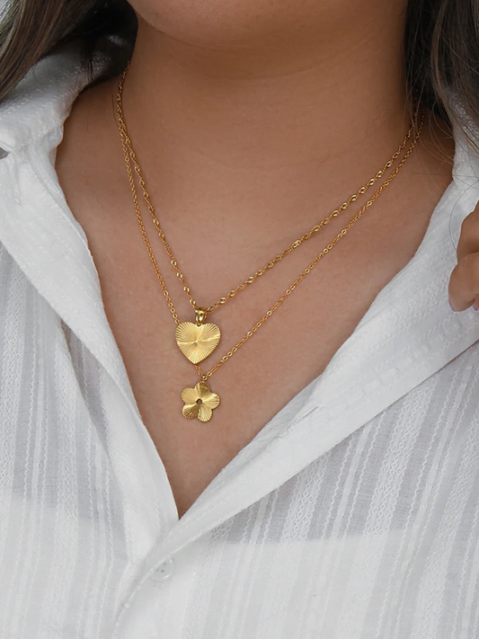 Stella Charm Ketting Flower Goud