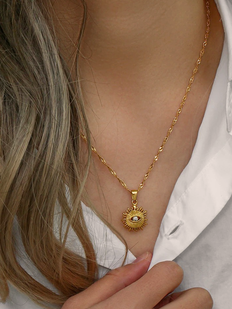 Suze Evil Eye Charm Ketting Goud