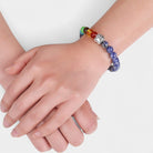 Virelle-Armband-Virelle | Armband – natuurstenen kralen, pootafdrukbedel, elastisch ontwerp, gedenksieraad