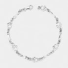 Virelle-Armband-Virelle | Dames armband – sterling zilver, pootafdruk- en botmotief, verfijnde schakelstructuur