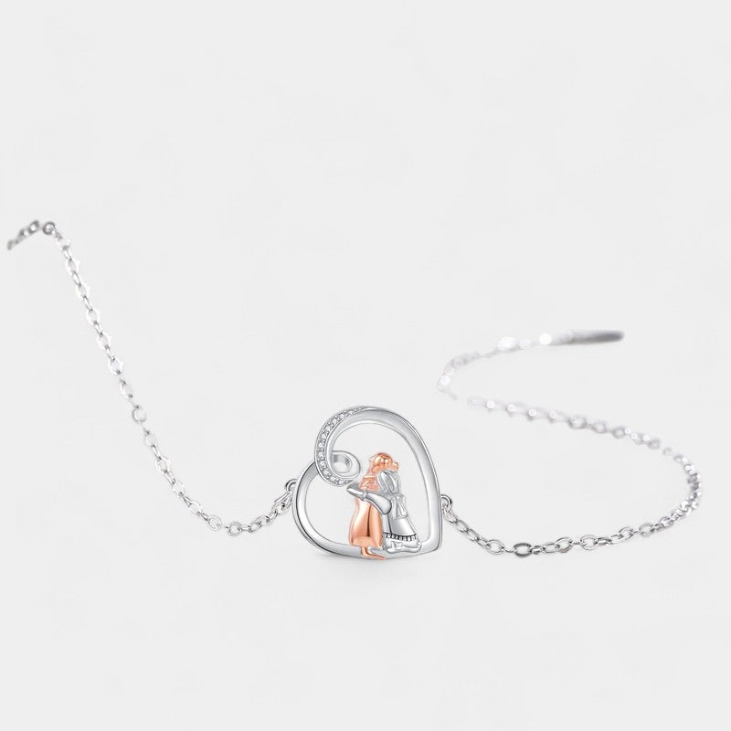 Virelle-Armband-Virelle | Dames armband – sterling zilver, verstelbare schakel met hondontwerp