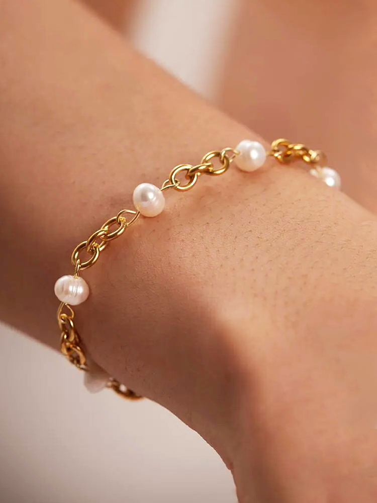 Elise Parel Chain Armband - Rosa Jewels