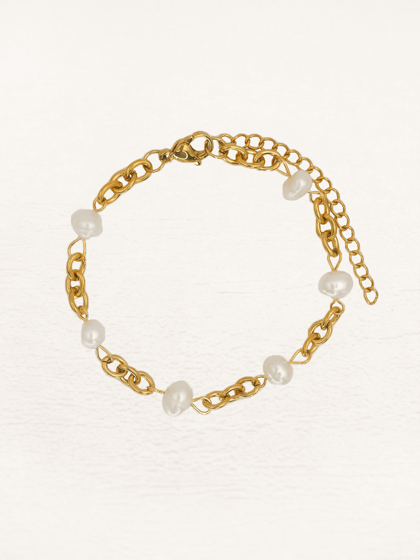 Elise Parel Chain Armband - Rosa Jewels