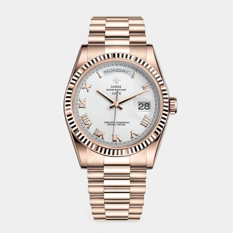 Virelle-ClassicTime-Virelle | Heren Horloge – Automatisch, Dag- en Datumaanduiding, Zakelijk & Casual