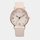 Virelle-Horloges-Virelle | Dames Horloge – Minimalistisch Ronde Kast, Leren Bandje