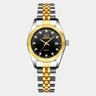 Virelle-Horloges-Virelle | Dames Horloge – Ronde Kast, Roestvrijstalen Band, Geribbelde Bezel