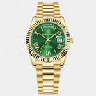 Virelle-Horloges-Virelle | Heren Automatisch Horloge – RVS Band, Geribbelde Bezel, Dag‑ en Datumweergave