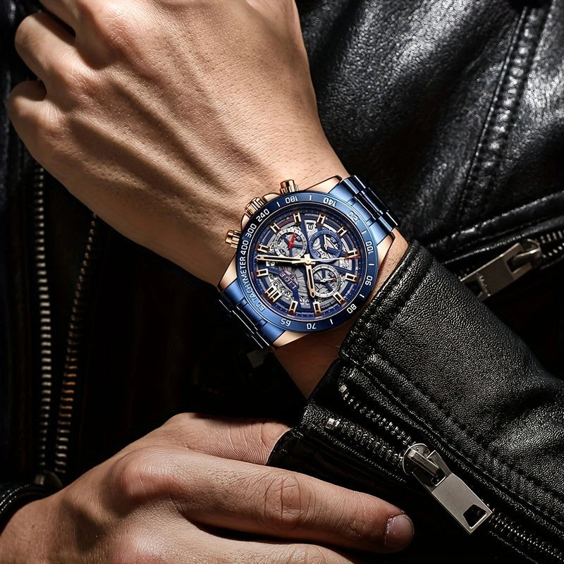 Virelle-Horloges-Virelle | Heren Horloge – RVS Band, Opengewerkt Uurwerk, Chronograaf Functie