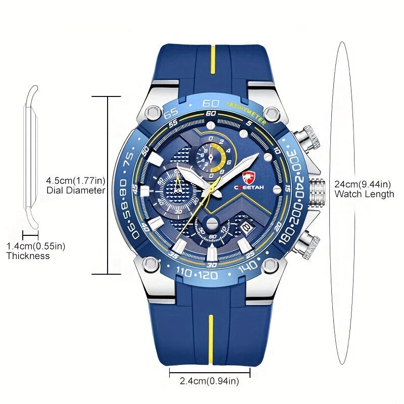 Virelle-Horloges-Virelle | Heren Sporthorloge – Siliconen Band, Groot Uurwerk, Chronograaf Functie
