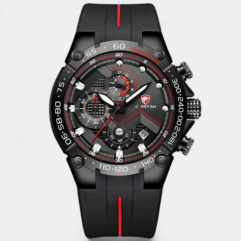 Virelle-Horloges-Virelle | Heren Sporthorloge – Siliconen Band, Groot Uurwerk, Chronograaf Functie