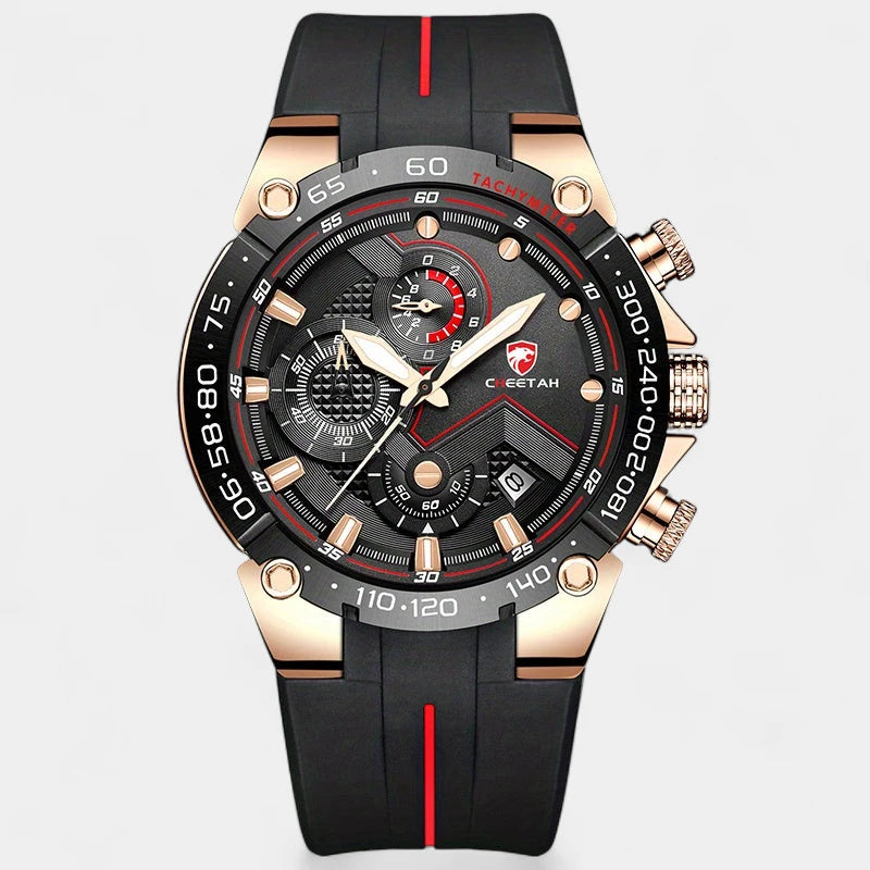Virelle-Horloges-Virelle | Heren Sporthorloge – Siliconen Band, Groot Uurwerk, Chronograaf Functie