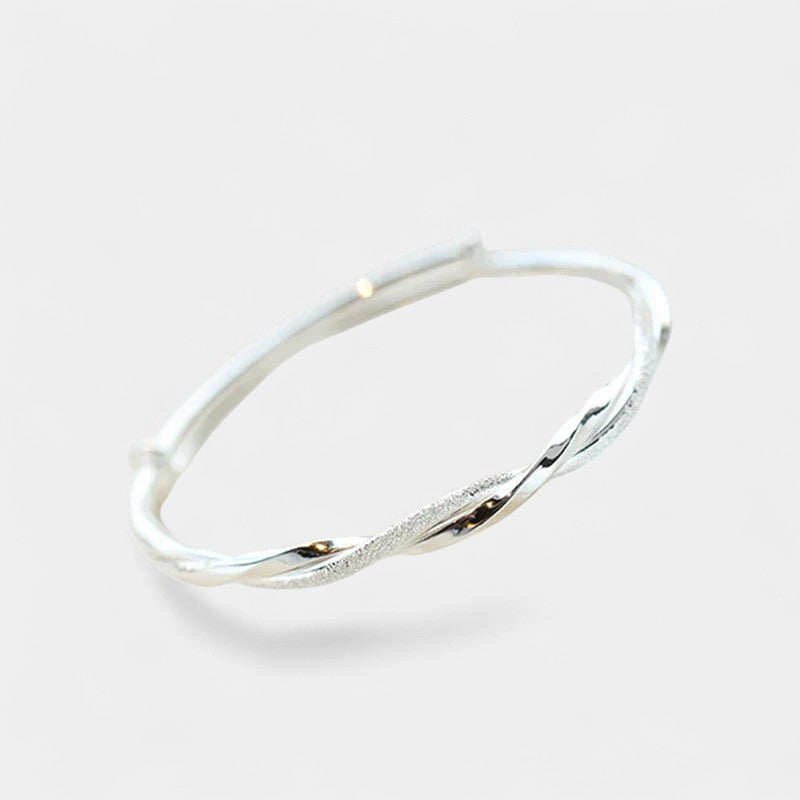 Virelle-Jewelry Bracelet Bangle-Virelle dual bangle bracelet - Stijlvolle gevlochten zilveren armband